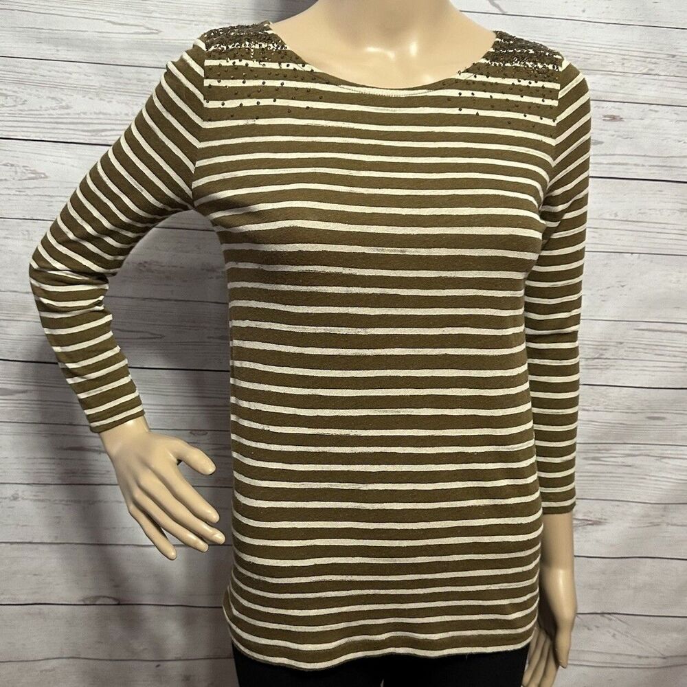 J. Crew Striped Sequin Shirt